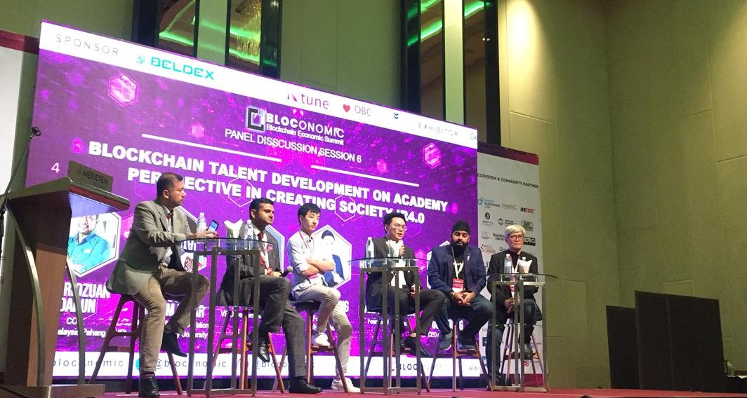 Tan Ji Sheng on the panel at Bloconomic Expo 2019