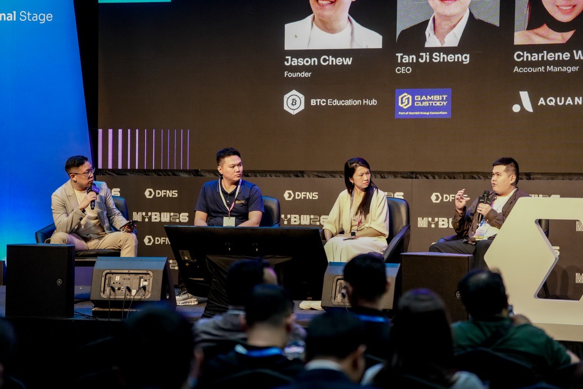 Tan Ji Sheng, CEO of GamBit Custody, speaking on the Maturing Bitcoin Ecosystem panel at MYBW 2026